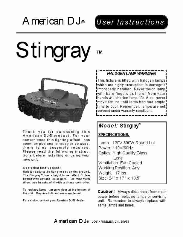 American DJ DJ Equipment Stingray-page_pdf